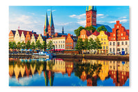 Lubeck, Germany 28x42 Wall Art Frame And Fabric Panel