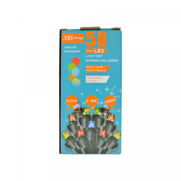 50 Lt 5mm LED Indoor Light Set Multi Bulbs - Set of 2 Christmas Lights