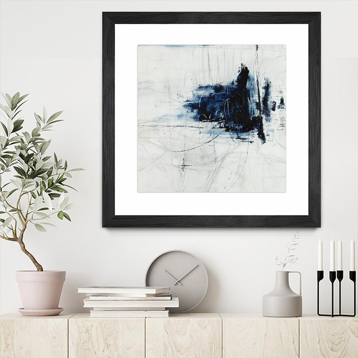 \"Superior\" Matted and Framed Black 30x30 Wall Art