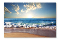 Sea Sunset 28x42 Wall Art Frame And Fabric Panel