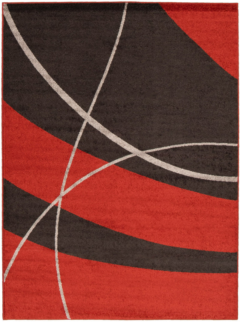 Carson Red Area Rug - 3'11" x 5'7"