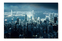 Hong Kong From The Victoria Peak 24x36 Wall Art Frame And Fabric Panel
