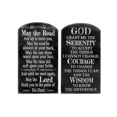 MDF Wall Sign Lord/God - Set of 2 Wall Decor|Panneau mural « Lord » et « God » en panneaux de fibres à densité moyenne - ensemble de 2 décorations murales