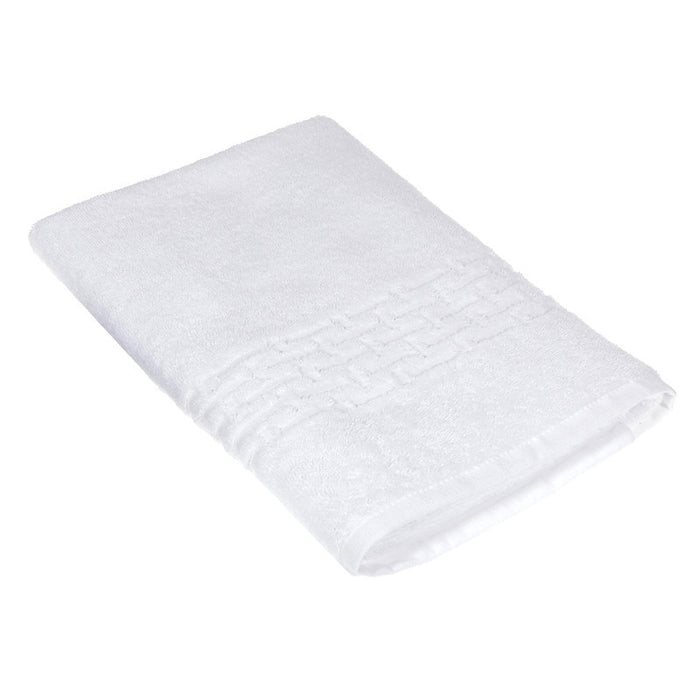 Basketweave Bath Towel 30 x 60 White - Set of 2 Towels