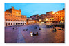 Piazza Del Campo With Palazzo Pubblico 16x24 Wall Art Frame And Fabric Panel