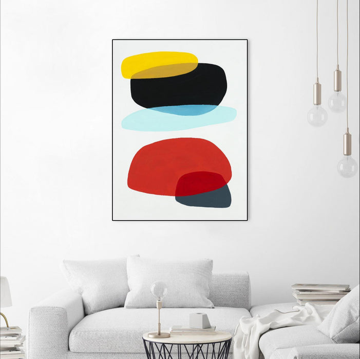 \"Joy And Pop Ii\" Canvas Framed Black 30x40 Wall Art