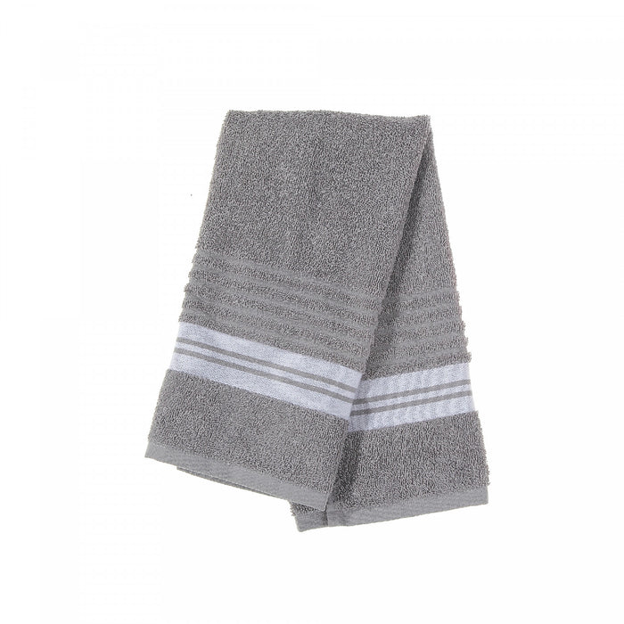 Deluxe Hand Towel 16 x 27 Light Grey - Set of 6 Towels
