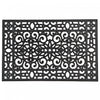 Black Rubber Grill Mat 23 x 36 Floral Floormat