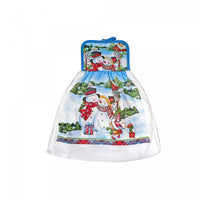 Tie Hand Towel Snowman Couple - Set of 2