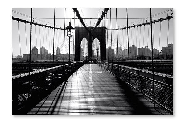 Brooklyn Bridge, Manhattan 24x36 Wall Art Frame And Fabric Panel