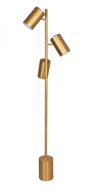 Floor Lamp 3-Light Brushed Gold