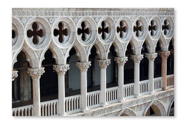 Doge's Palace Detail, Venice 28x42 Wall Art Frame And Fabric Panel