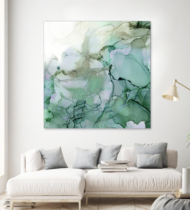 \"Emerald Cavern I\" Giant Art 54x54 Wall Art