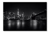 The Manhattan Skyline And Brooklyn Bridge 16x24 Wall Art Frame And Fabric Panel