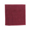 Basketweave Wash Cloth 12 x 12 Burgundy - Set of 6 Towels