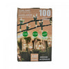 100 Lt 8.5ft Indoor Garland Lights Clear Bulbs - Set of 2 Christmas Lights
