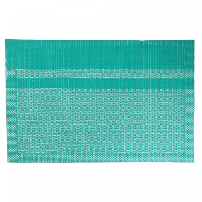 Vinyl Placemat Honeycomb Teal - Set of 12