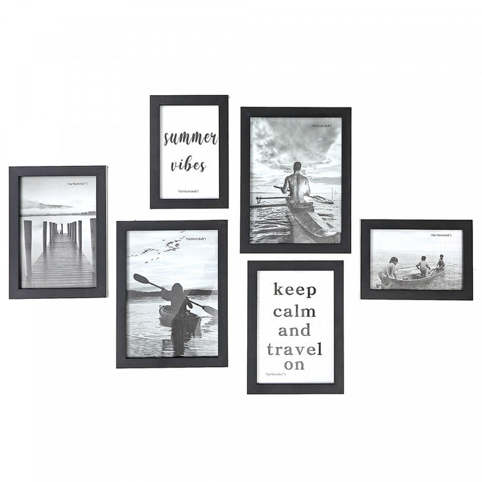 6 Pc Gallery Frame Set Black Frames