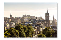 Edinburgh Castle From Calton Hill 24x36 Wall Art Frame And Fabric Panel