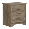 Prairie 2-Drawer Nightstand - Weathered Oak 