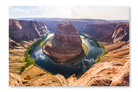 Beautiful Horseshoe Bend On Sunny Day 28x42 Wall Art Frame And Fabric Panel
