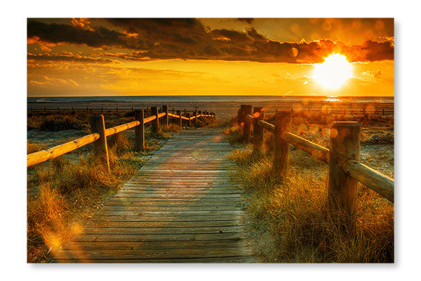 Sunset Beach 24x36 Wall Art Frame And Fabric Panel