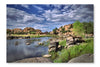 Watson Lake Shore 28x42 Wall Art Frame And Fabric Panel