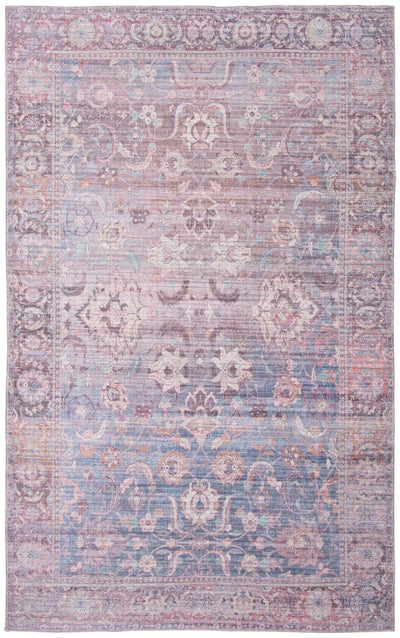 Boann Grey/blue Rug 5'3" X 8'0" Area Rug