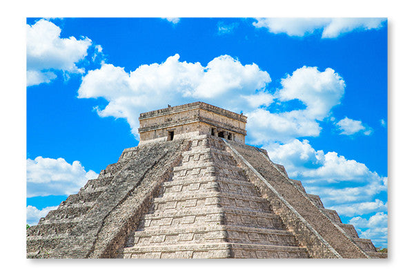 Kukulkan Pyramid In Mexico 28x42 Wall Art Frame And Fabric Panel
