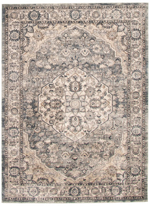 Octavian Tabriz Blue-Ivory Area Rug - 3'11