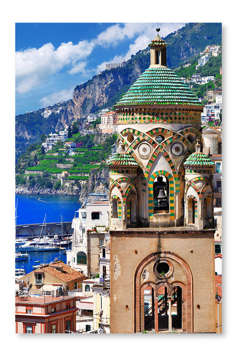 Architecture Of Beautiful Amalfi 28x42 Wall Art Frame And Fabric Panel
