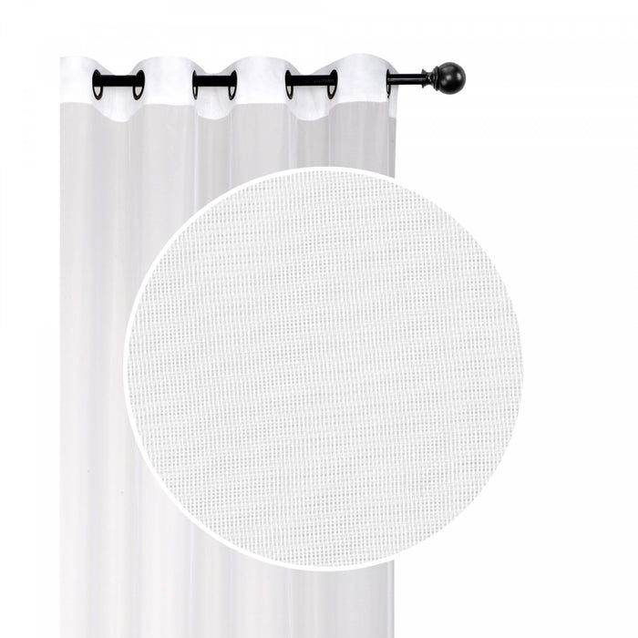 Voile Panel with Grommets White - Set of 2