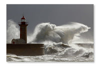 Stormy Waves With Interesting Light 28x42 Wall Art Frame And Fabric Panel