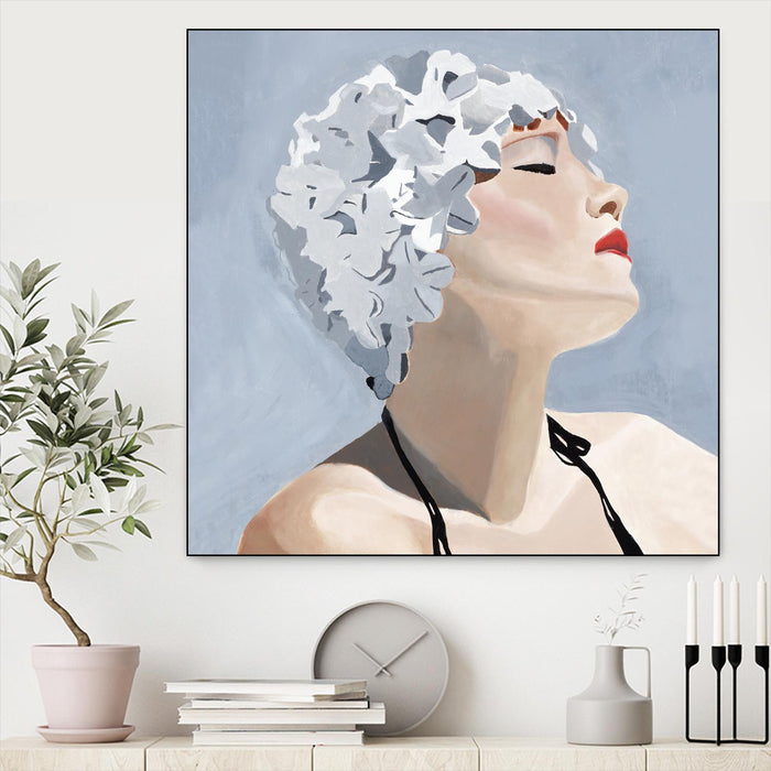 \"Getting My Tan On\" Canvas Framed Black 20x20 Wall Art