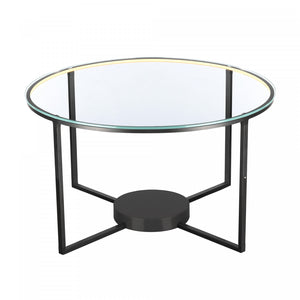 Tavola 9 W LED Round Coffee Table - Black