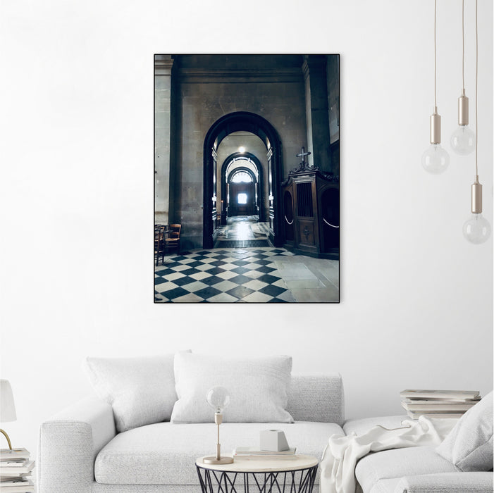 \"Confessional\" Canvas Framed Black 18x24 Wall Art