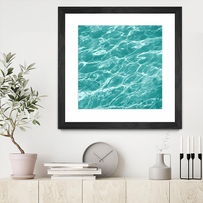 \"Ripple I\" Matted and Framed Black 30x30 Wall Art