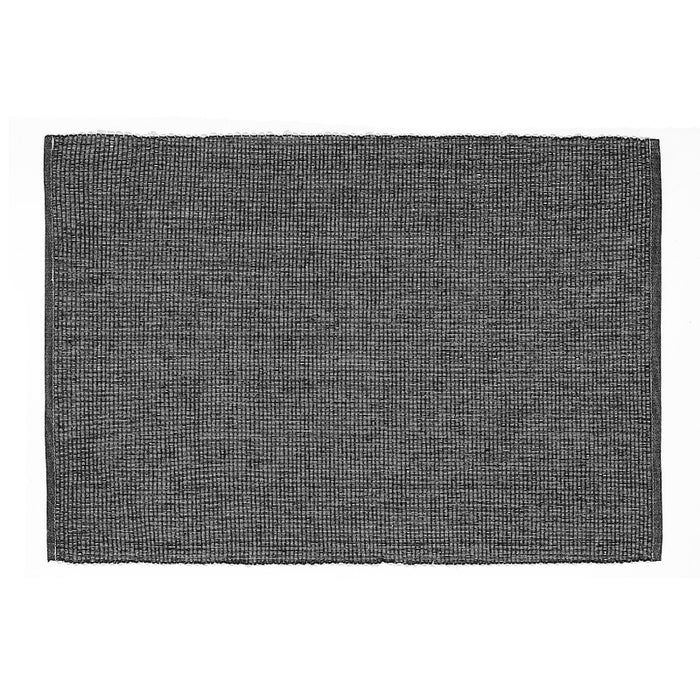 Chambray Ribbed Placemat Black - Set of 12