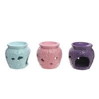 Ceramic Oil Burner Embossed Daisy - Set of 3 Aroma Oil