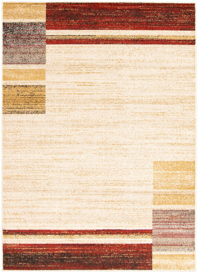Aya Ivory-Red Area Rug - 5'3" x 7'3"