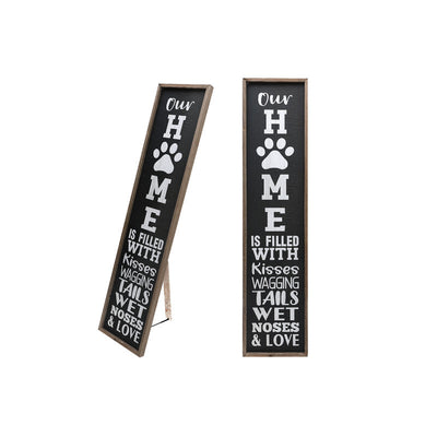 Floor Standing Framed Wall Sign Our Home Is Filled with Wall Decor|Panneau encadré sur pied « Our Home Is Filled »