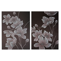 Hand Painted Canvas Wall Art Night Blossom - Set of 2 Wall Decor