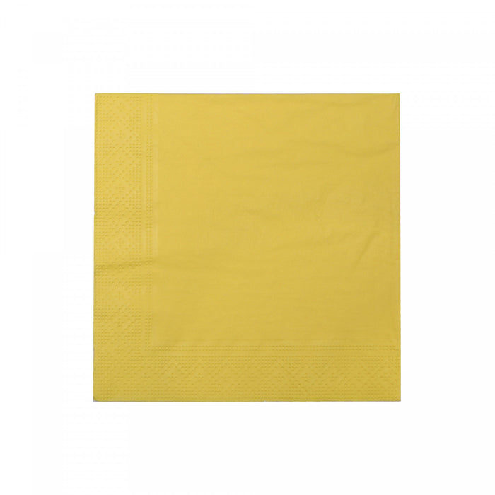 20 Pack Luncheon 3 Ply Napkin Yellow - Set of 6