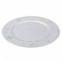 Charger Plate Snowflake Silver Dinnerware