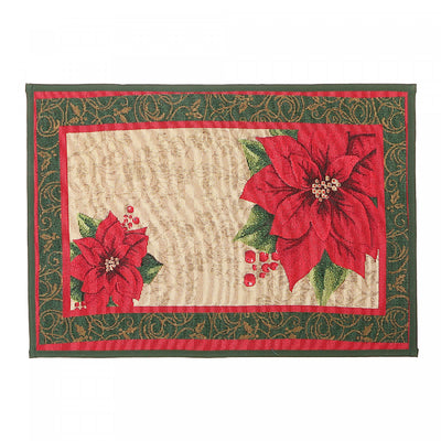 Tapestry Floor Rug Poinsettia|Tapis de plancher en tapisserie orné de poinsettias