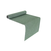 Chambray Ribbed Table Runner Mint Green - Set of 2