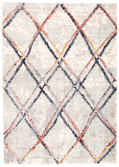 Makondo Abstract Ivory Area Rug - 5'3" x 7'3"