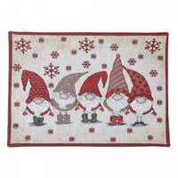 Tapestry Placemat Five Gnomes 13 x 18 - Set of 12