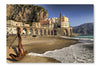 Italian Fishing Village Amalfi Coast 28x42 Wall Art Frame And Fabric Panel