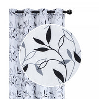 Decorative Polyester Panel Leafy Black 96